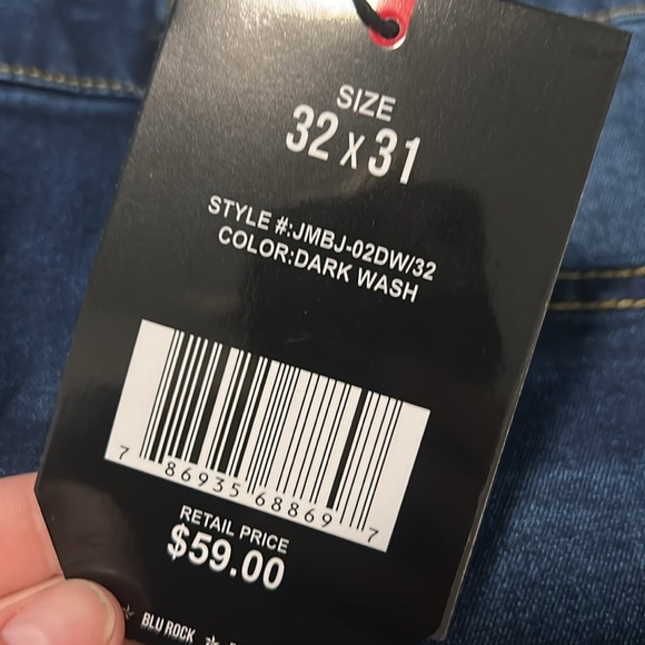 Blu rock Men's Dark Blue Jeans - Picture 3 of 11